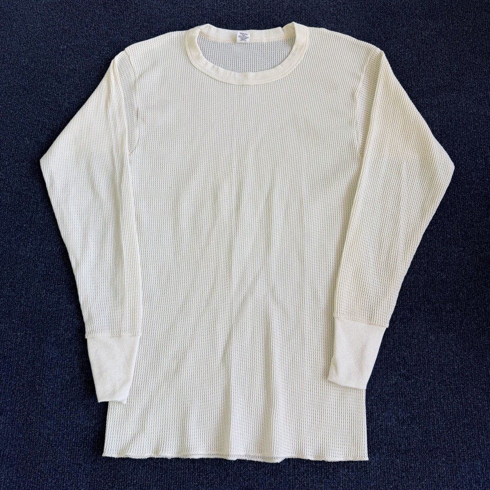 Vintage Hanes Long Johns Shirt Mens XL White Thermal Undershirt Long Sleeve USA